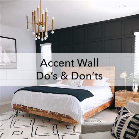 Paint Ideas For Interior House, Bedroom Contrast Wall Paint Colors, Painting Accent Walls Ideas, Accent Walls In Bedroom Ideas, Black Contrast Wall Bedroom, Interior Wall Decor Ideas, Where To Put Accent Wall In Bedroom, Accent Walls With Mirrors, Mirror On Accent Wall