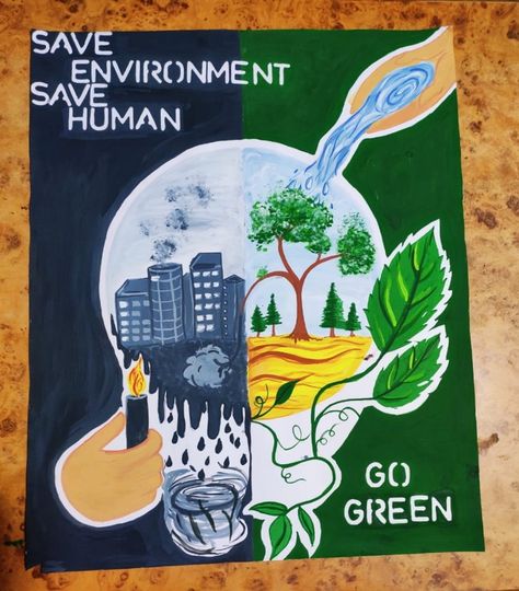 World environment conservation day Earth Day Poster Making Competition Ideas, Go Green Posters Drawing, Saving Environment Posters, Environment Poster Making Ideas, Posters For Environment Day, Save Fuel For Better Environment Drawing, Environmental Issues Poster Drawing, Poster On Earth Day Handmade, Environment Day Pictures