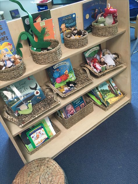 Reading Nook Daycare, Eyfs Book Corner Ideas, Book Area Preschool Reading Corners, Nursery Home Corner Ideas Classroom, Book Nook Preschool Classroom, School Book Corner Ideas, Eyfs Book Area, Cozy Corner Kindergarten, Cosy Reading Area