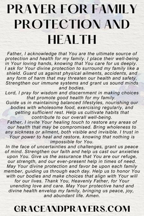 Are you looking for prayers for family protection? Then we hope these 9 loving prayers will give you and your family protection and support! Click to read all prayers for family protection. Prayers To Protect My Family, Prayer Of Protection For Family, Prayers For My Family Protection, Protection Prayers For Your Family, Protection Prayer For Family, Family Protection Prayers, Prayers For My Children Protection, Prayer For My Family Protection, Night Prayer For Family Protection