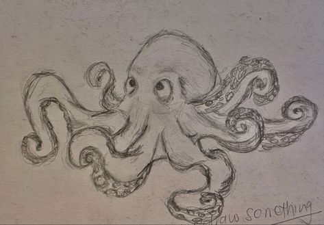 Sea Creatures To Draw, Fish Tank Drawing Aquarium, Octopus Sketch Simple, How To Draw A Octopus, Sea Life Drawings Easy, Sea Life Sketches, Octopus Drawing Cute, Octopus Drawing Simple, Sea Animal Sketches