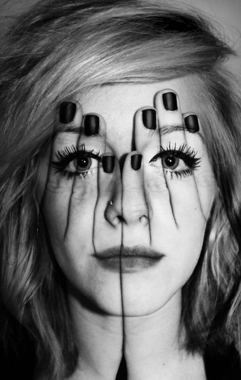 Two faced Charcoal Drawings, Double Exposure Photography, Foto Portrait, Optical Illusions Art, Multiple Exposure, Exposure Photography, Illusion Art, Foto Art, Digital Art Illustration