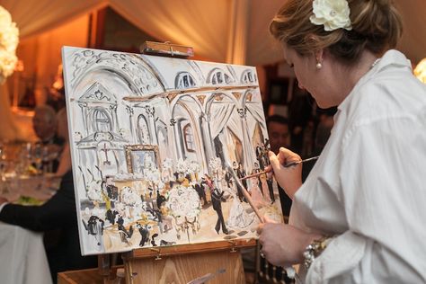 Wedding Day Painting, Love Wedding Painting, Painter At Wedding, Live Artist At Wedding, Wedding Gift Painting Ideas, Painting At Wedding, Wedding Painting Ideas, Wedding Painting Gift, Live Painting Wedding