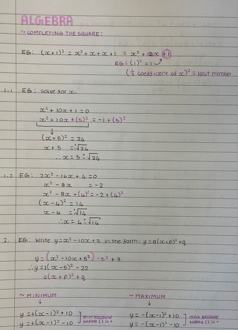 Dilations Math Notes, Maths Algebra Notes, Six Grade Math Notes, Factorising Notes, College Algebra Notes Aesthetic, Algebra Study Notes, Maths Notes Layout, Study Notes Aesthetic Maths, Algebra Math Notes