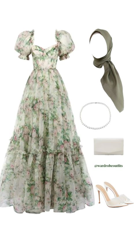 Modest, ootd, floweral dress, summer outfit, hijabi, hijab, dress outfit, maxi dress Hijab Dress Outfit, Summer Hijabi, Modest Ootd, Mode Pastel, Outfit Elegantes, Modesty Outfits, Casual Day Outfits, Wardrobe Outfits, Pretty Prom Dresses