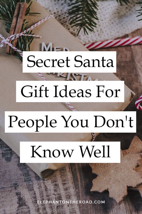 Secret Santa Gift Ideas For People You Don't Know Well. Christmas Gift Guide. Secret Santa Gift guide. Christmas Gift Exchange Ideas. Secret Santa For Coworkers. Gift Ideas Under 30. Elephant on the Road. Natal, Secret Santa Gift Box Ideas, What To Get A Boy For Secret Santa, Secret Santa Gifts For Friends, Secret Santa Gift For Coworkers, Christmas Gifts Secret Santa, Secret Santa Stocking Stuffer Ideas, Home Made Secret Santa Gifts, Secret Santa Small Gift Ideas