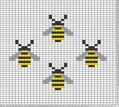 small bee cross stitch pattern free - Google Search Cross Stitch Bee, Free Embroidery Patterns Machine, Bird Embroidery Pattern, Hand Embroidery Patterns Free, Tiny Cross Stitch, Small Cross Stitch, Bumble Bees, Pola Sulam, Mini Cross Stitch