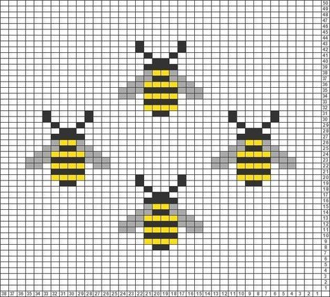 small bee cross stitch pattern free - Google Search Cross Stitch Bee, Free Embroidery Patterns Machine, Bird Embroidery Pattern, Hand Embroidery Patterns Free, Tiny Cross Stitch, Small Cross Stitch, Bumble Bees, Mini Cross Stitch, Pola Sulam