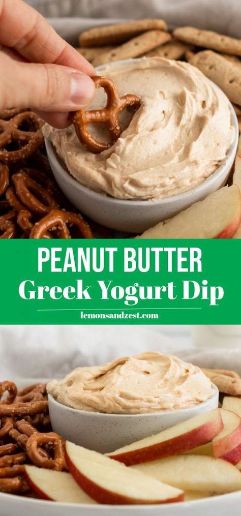Yogurt Fruit Dip Recipe, Peanut Butter Yogurt Dip, Yogurt Fruit Dip, Fruit Dip Recipe, Peanut Butter Yogurt, Peanut Butter Dip, Greek Yogurt Dips, Fruit Dips Recipes, Greek Yogurt Recipes