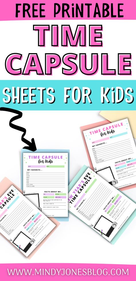 Time Capsule Ideas For Kids Time Capsule Activity, Time Capsule Printable Free, Making A Time Capsule, Kindergarten Time Capsule Ideas, Time Capsule Questions, Time Capsule Ideas For Kids, Couple Time Capsule, Leap Year Time Capsule, Back To School Time Capsule