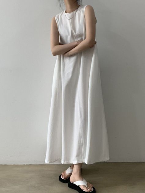 Patchwork, Manche, Long Linen Dress, Cotton Linen Dresses, Long Tank, Sleeveless Long Dress, Cotton Maxi, Maxi Dress Cotton, White Midi Dress