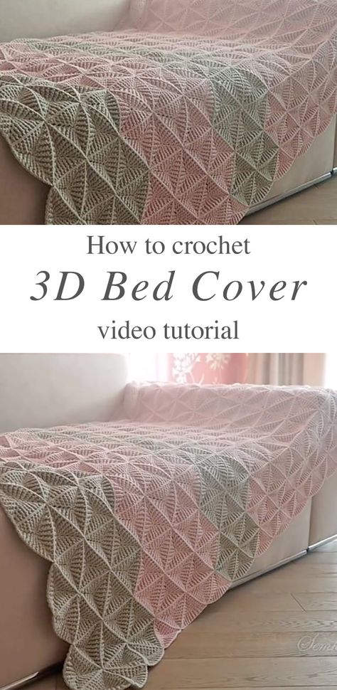 Crochet Triangles Bed Cover Anyone Can Make | CrochetBeja Triangle Blanket Crochet Pattern, Crocheted Bedspreads Pattern, Crochet Duvet Cover Pattern, Bedspread Crochet Patterns Free, Crochet Bed Spread, Free Crochet Bedspread Patterns, Crochet Bedspread Pattern Bed Spreads Beautiful, Free Crochet Afghan Patterns Beautiful, Crochet For Bedroom