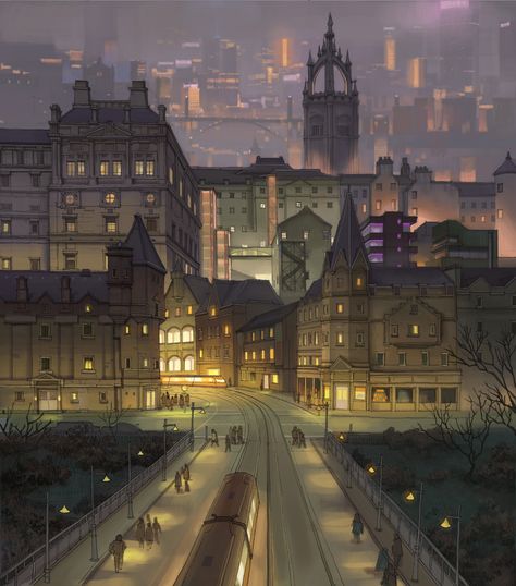 Tumblr, Foggy Street, The Art Showcase, Perspective Drawing Architecture, Arte Steampunk, Art Showcase, Scenery Background, Epic Photos, Fantasy City