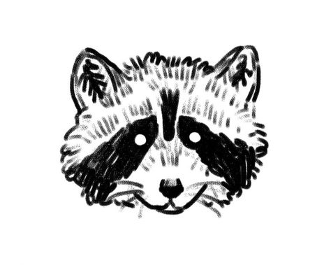 @pocketillustrations on instagram - raccoon drawing, doodle, tattoo idea Raccoon Doodle Easy, Simple Raccoon Tattoo, Racoon Drawings Easy, Racoon Tattoo Simple, Raccoon Tattoo Design, Racoon Doodle, Raccoon Doodle, Raccoon Craft, Racoon Tattoo