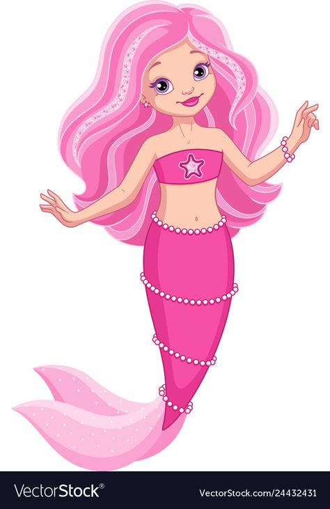 Mermaid Images Beautiful, Mermaid Royalty, Mermaid Vector, Kids Cartoon Characters, Mermaid Images, Mermaid Wallpapers, Mermaid Pink, Drawing Lessons For Kids, Mermaid Drawings