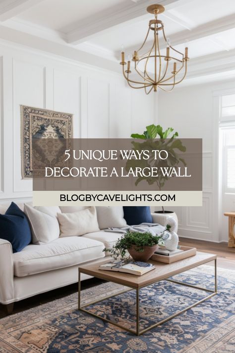 Elevate your wall décor game with these 5 genius ideas! From stunning large wall art to eye-catching wall decorations, transform any space effortlessly. Click to unlock the secrets of wall décor design perfection! 🎨✨ Cutout Wall Decor, How To Fill Big Wall Space, What To Do With Blank Wall, Art Groupings On Wall, Wall Design Behind Sofa, How To Style A Large Wall, What To Do With Large Wall Space, Ideas For Large Wall Space, Large Empty Wall Ideas