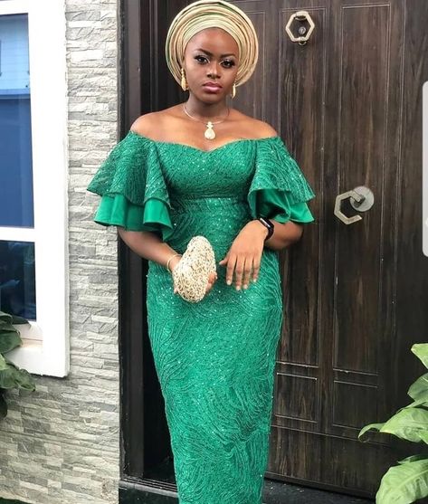 Engagement Dress African, African Lace Dress, Nigerian Lace Dress, Nigerian Dress Styles, Nigerian Dress, Nigerian Lace Styles, Dress Engagement, African Lace Styles, Lace Gown Styles
