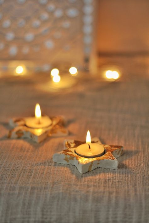 Star shaped tealight holder made using clay #claycraft #airdryclaycraft #diwalidecor #diwalidecorationsathome #diwalidiya #diwali #tealightcandleholders #candleholder Air Dry Clay Tealight Holder Diy, Christmas Tealight Holders Diy, Diy Tea Light Holders, Clay Tea Candle Holders, Clay Tea Light Holder Diy, Tealight Candle Holders Clay, Candle Holder Air Dry Clay, Clay Tealight Holder Diy, Air Dry Candle Holder