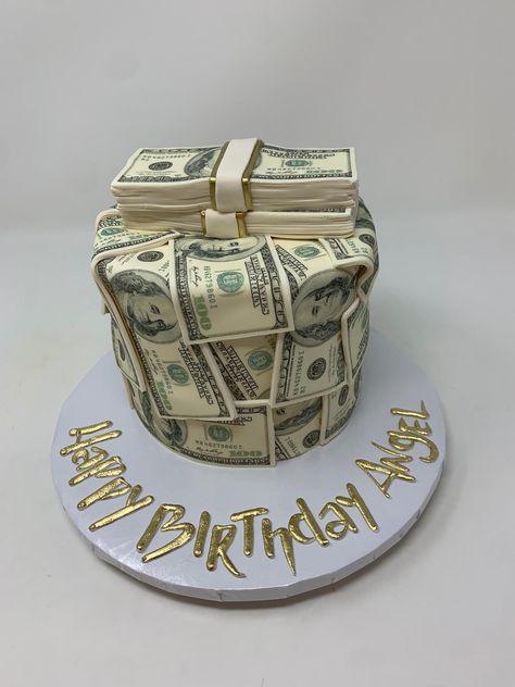 18th Birthday Cake Money, Birthday Cake Money Theme, Money Themed Birthday Cake, Cake With Money Design, Money Cakes For Men, Money Bday Cake, Cake Money Design, Money Cake For Men, Money Cakes Birthday