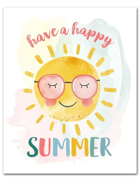 Hello Summer Printable Free, Summer Clipart Free Printable, Have A Sweet Summer Printable Free, Summer Tags Printable Free, Happy Summer Holidays, Summer Printables Free, Printable Signs Free, Happy First Day Of Summer, Summer Images