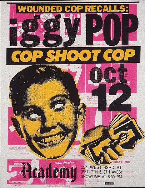 Iggy Pop/Cop Shoot Cop concert poster, probably mid 80's. #punk #design #diy #xerox #grunge #deconstruction #vernacular #dj #nyc Fotografia Grunge, Punk Graphic Design, Poster Punk, Posters Conception Graphique, Typographie Inspiration, Grunge Posters, Logos Retro, Desain Buklet, Arte Punk
