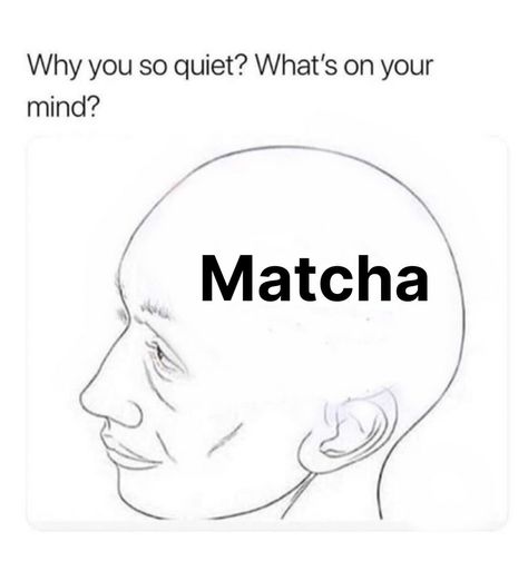 Why are you so quiet? What’s on your mind? 🍵 #matcha #matchamoments #matchalatte #matchalover #humour #funny #matchaholic Humour, Why So Quiet Whats On Your Mind, Matcha Memes Funny, Matcha Quotes Funny, What’s On Your Mind, Why Are You So Quiet Whats On Your Mind, Why You So Quiet Whats On Your Mind, Matcha Quotes, Whats On Your Mind