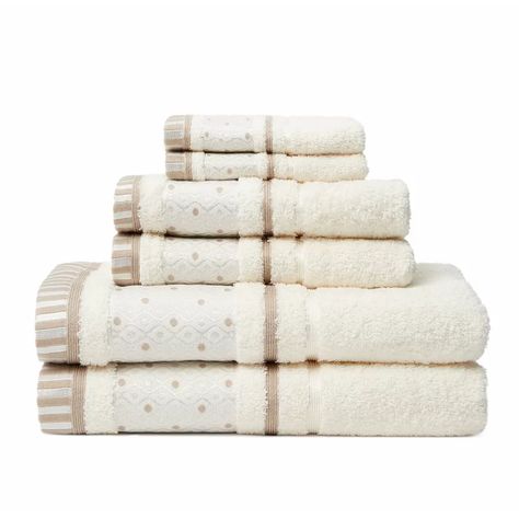 Latitude Run® 6 Piece Turkish Cotton Towel Set & Reviews | Wayfair Bathroom Towel Decor, Decorative Hand Towels, Towel Decor, Hooded Baby Towel, Cotton Beach Towel, Cotton Hand Towels, Turkish Cotton Towels, Towel Pattern, Bathroom Towel