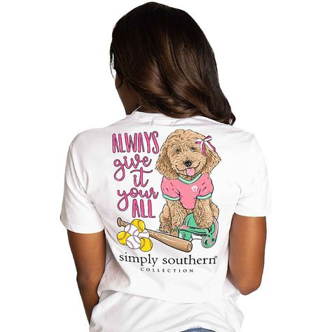 Preppy Softball, Simply Southern Outfits, Southern Clothes, Bday Plans, Southern Tee Shirts, Southern Logo, Southern T Shirts, Southern Preppy, Give It Your All