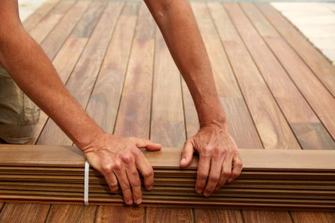 The Differences Between Composite and PVC Decking - Decks & Docks Scratched Wood Floors, Wood Floor Restoration, Ipe Decking, Pvc Decking, Scratched Wood, Floor Restoration, Plastic Decking, Hickory Flooring, Composite Decking Boards