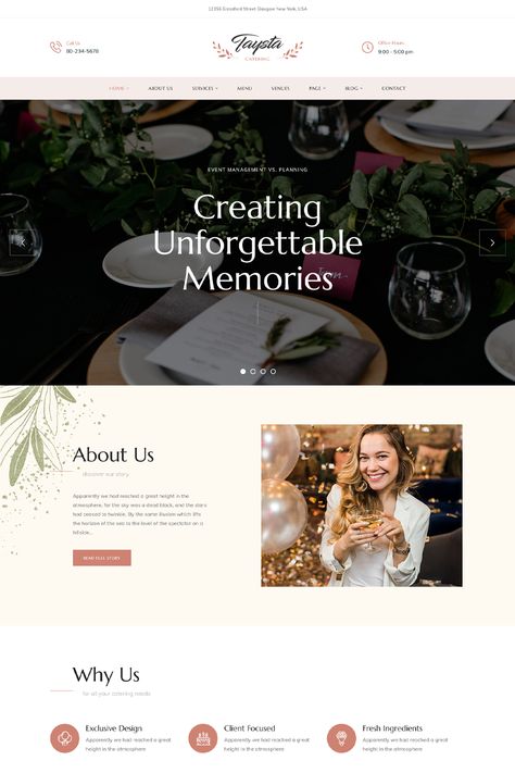 Taysta is ideal for creating a wide range of different websites related to event planning, wedding planning, event agency, engagement, party services, birthday, anniversary, conferences, ceremony with WordPress. Event Planner Website Design, Theme For Wedding, Event Planner Website, Brown Business Card, Event Planers, Professional Aesthetic, Wedding Planner Website, Event Planning Website, Event Agency