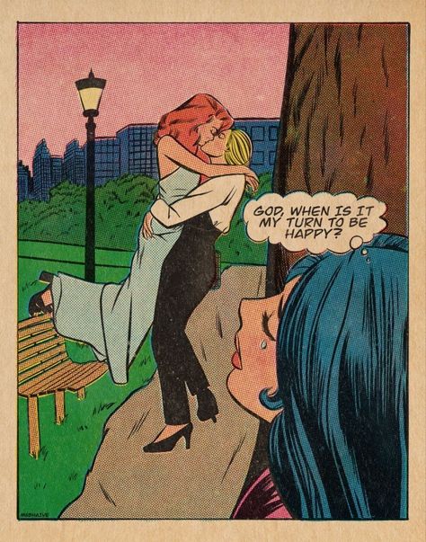 credit watermarked !!! #queer #quotes #art Lesbian Pop Art Comic, 50s Lesbian Art, Wlw Comic, Aesthetic Sapphic, Sapphic Aesthetic Art, When Is It My Turn, Lesbian Art Print, Pop Art Aesthetic, Arte Hippy