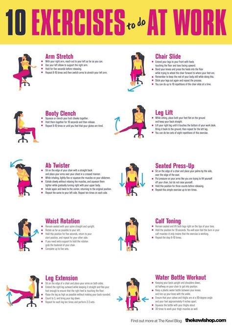 Exercise At Your Desk Office Workouts, At Work Exercises The Office, At Work Stretches, Desk Core Workout, Exercises For Office Workers, Exercise You Can Do Sitting Down, Workouts For Office Workers, Workout While Sitting At Desk The Office, Arm Exercises While Sitting