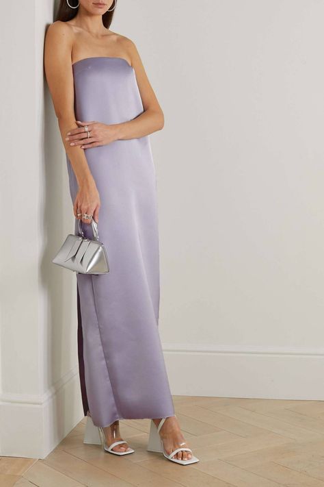 Designer Maxi Dress, Satin Maxi, Satin Maxi Dress, Spring Fashion Trends, Minimal Style, Alexis Bittar, Spring Trends, Kpop Outfits, Beautiful Gowns