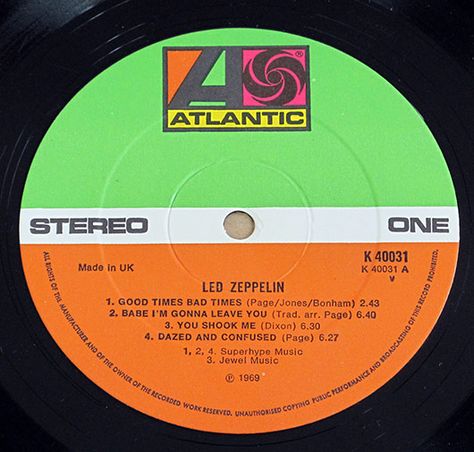 Led Zeppelin (1969) by Led Zeppelin Led Zeppelin, Led Zeppelin I, Good Times Bad Times, Classic Rock And Roll, Led Zep, Custard Pie, Dazed And Confused, Bad Timing, Zeppelin