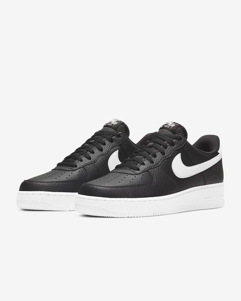 Nike Air Force 1 '07 Men's Shoes. Nike.com Nike Air Force 1 Black, Air Force 1 Black, New Nike Air Force, Baskets Nike, Nike Air Force 1 07, Mens Nike Shoes, Black And White Man, Air Force 1 Low, New Sneakers