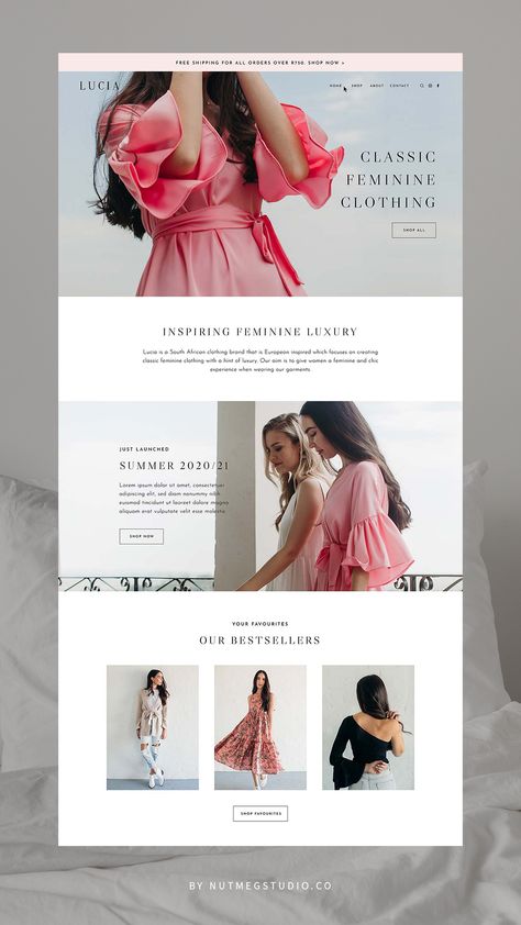 Minimal sophisticated eCommerce website design inspiration Fashion Boutique Website Design, Purse Website Design, Website Design Online Shop, Fashion Designer Website Design, Clothing Business Website Design, Minimal Fashion Website Design, Website Clothing Web Design, Website Design For Clothing Brand, Website Design For Clothing