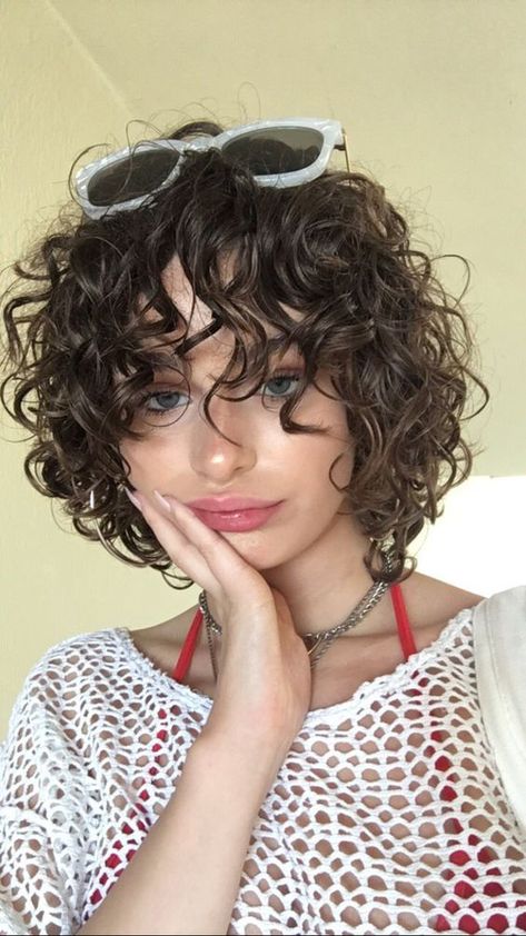 #Stylish_Short_Wolf_Haircut_Ideas #How_To_Improve_At_Stylish_Short_Wolf_Haircut_Ideas_In_60_Minutes Best Haircuts For Curly Hair Short, Short Curly Haircuts With Bangs Fringes, Grunge Haircut Short Curly, Short Curly Haircut Women, Short Curly Haircuts Round Face, Short Curly Wolf Cut With Bangs, Curly Short Wolf Cut, Curly Hair Wolf Cut Short, Wolf Cut Curly Hair Short