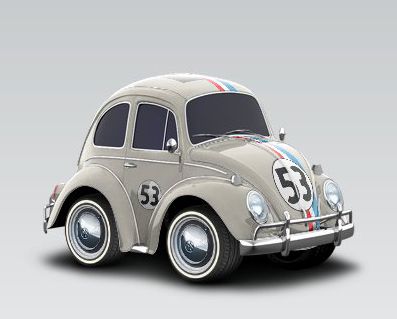 My rendition of Herbie from the now defunct "Car Town" game that was on Facebook Fimo, Car Town, Vw Art, Tiny Cars, Vw Vintage, Automotive Artwork, Car Artwork, Concept Car Design, Car Illustration
