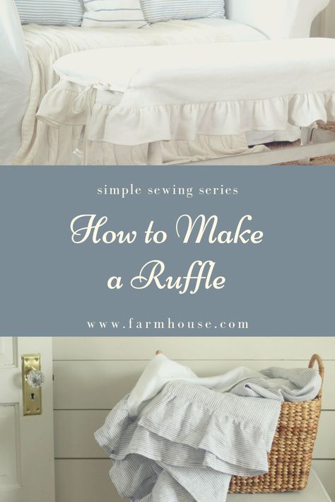 Ruffle Table Runner, Diy Ruffle Curtains, Sew Ruffles, How To Sew A Ruffle, Easy Girls Dress, Ruffle Diy, How To Make A Ruffle, How To Make Ruffles, Sewing Gadgets