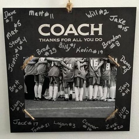 Soccer Team Gifts, Soccer Coach Gifts, Team Mom, Football Photos, Soccer Coaching, Coach Gift, Frame Photo, Photo Display, Soccer Mom