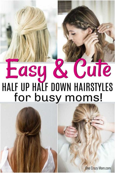 We have over 15 half up half down hairstyles that anyone can do including busy moms. These styles are easy to do and look put together and polished. Hairstyles Long Hair Step By Step, Simple Volume Hairstyles, Half Up For Shoulder Length Hair, Hair Styles Long Thick Hair Simple, Quick Hairstyles For Long Straight Hair, Medium Length Hair Updos Easy Half Up, Easy Cute Medium Length Hairstyles, How To Put Up Long Hair Hairstyles, Simple Styles For Long Straight Hair