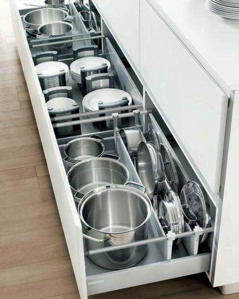 Diy Kitchen Drawer Ideas, Desain Pantry Dapur, Organiser Cucina, Model Dapur, Interior Dapur, Desain Pantry, Kabinet Dapur, Best Kitchen Cabinets, Kitchen Pantry Design