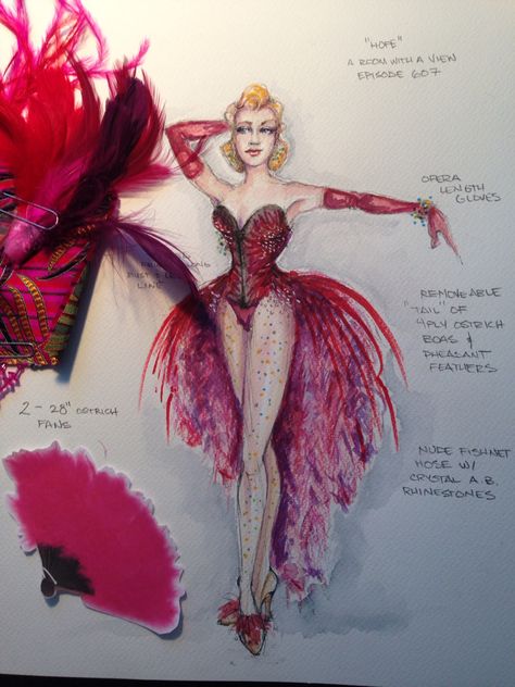 Croquis, Figurine, Classic Burlesque Costume, Moulin Rouge Outfits Ideas, Burlesque Costumes Ideas, Vintage Burlesque Outfit, Showgirls Movie 1995 Outfits, Tropical Burlesque, 60s Burlesque