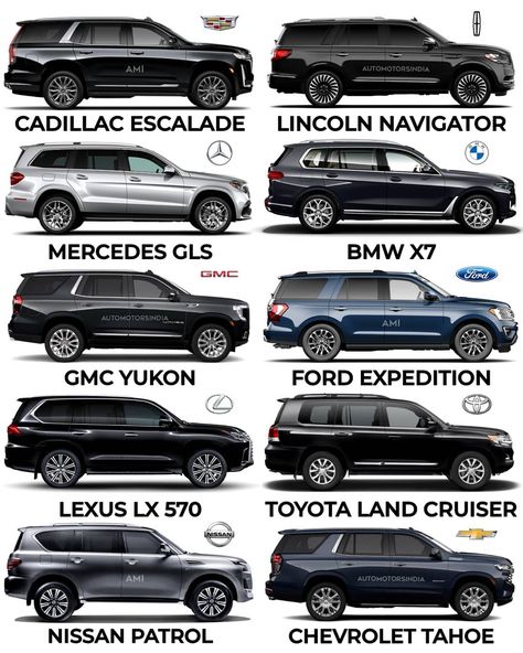 Luxury 4x4 Cars, Large Suv Luxury Vehicles, Suv Cars Luxury, Suvs Luxury, 3 Row Suv, Luxury Car Collection, Luxury Suv Cars, Cars 2023, Carros Suv