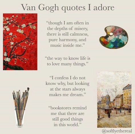Poetry Quotes, Van Gogh Quotes, Arte Van Gogh, Vie Motivation, Van Gogh Art, Look At The Stars, Poem Quotes, Quote Aesthetic, Pretty Words