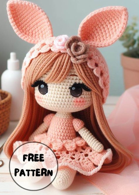 Free Crochet Alina Doll Amigurumi Pattern Small Amigurumi Doll Free Pattern, Cute Crochet Dolls, Free Doll Crochet Patterns, Crochet Baby Dolls Free Patterns, Doll Crochet Pattern Free, Free Crochet Doll Patterns, Amigurumi Doll Free Pattern, Doll Amigurumi Free Pattern, Hand Knit Doll