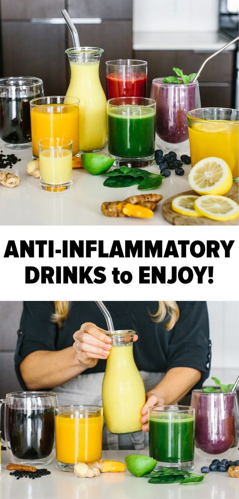 Juice Recipes Inflammation, Juicing Recipes Inflammation, Anti Inflammation Beverages, Antiinflammatory Smoothies Inflammation, Anti Inflammation Recipes Drinks, Anti Inflammation Wellness Shots, Anti Inflammation Shake, Anti Inflammation Morning Drink, Best Juice For Inflammation