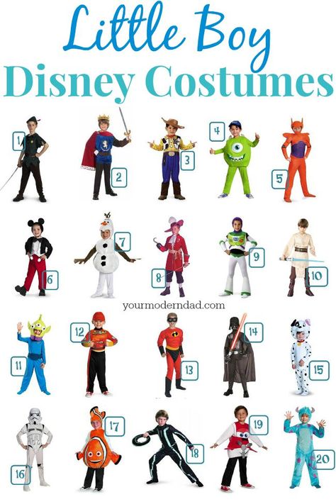 Disney costumes for boys Disney Characters Halloween Costumes, Best Disney Costumes, Boy Disney Characters, Boys Disney Costumes, Disney Characters Dress Up, Costumes For Boys, Character Halloween Costumes, Disney Characters Costumes, Movie Character Costumes