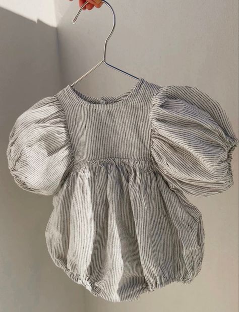 Baby linen romper gift Linen Long Sleeve Top, Nappy Change, Baby Fits, Linen Romper, Holiday Baby, Kids Styles, Cotton Romper, Striped Linen, Linen Clothes
