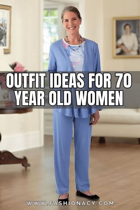 Find inspiration with a variety of outfit ideas designed to flatter and delight 70-year-old women. From casual to formal, these styles celebrate your unique elegance. Senior Style Older Women, Fashion For 70 Year Old Women, Styles For Older Women Over 60 Clothing, Clothes For 70 Year Old Women, Old Women Outfits, Clothing For Women Over 60 Casual, Ageless Style Over 70, Older Women Fashion Over 70, Outfit For Short Women
